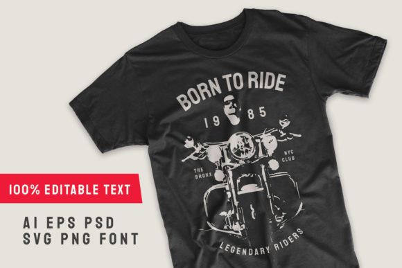 Born to Ride - Motorcycle T-shirt Design