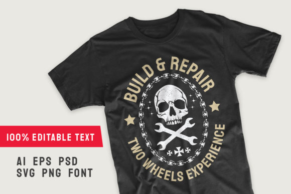 Build and Repair Motorcycle T-shirt Graphics