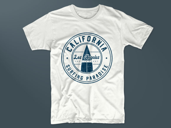 California Surfing Paradise T-shirt Graphics