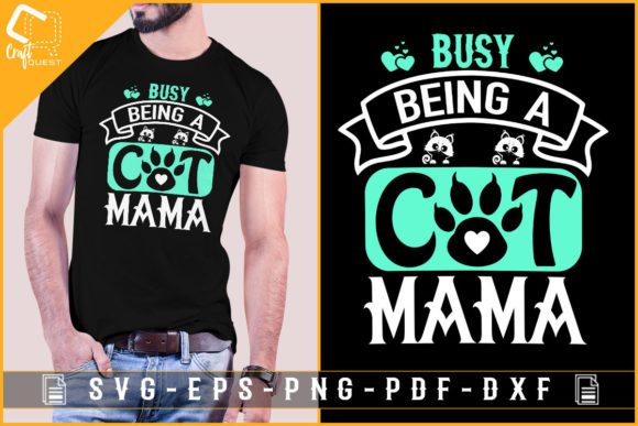 Cat Mama T-shirt Design for Mother’s Day