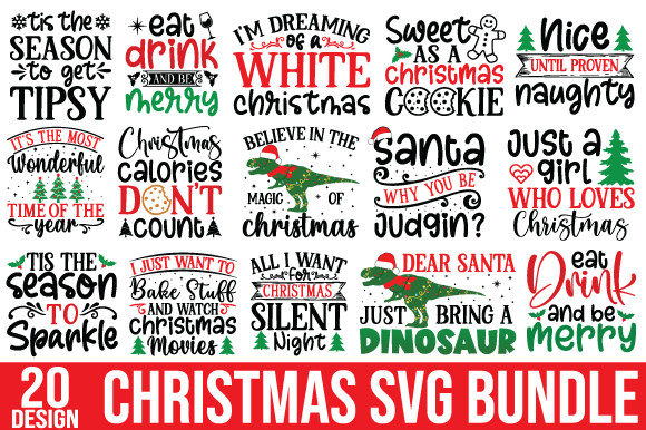 Christmas SVG T-shirt Design Bundle