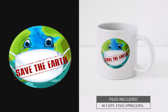 Earth Day T-shirt Mug Vector Design: Graphics and Crafts for Branding