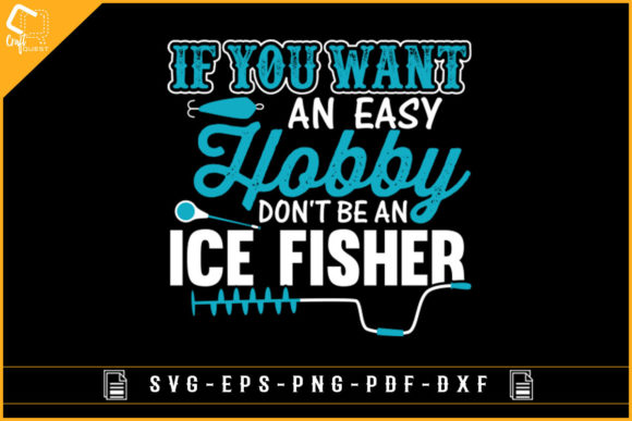 Funny Ice Fishing T-shirt Design for Crafts