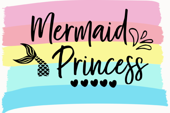 Mermaid Princess Little Girl T-Shirt Graphics