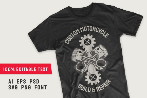 Motorcycle T-shirt Design Template