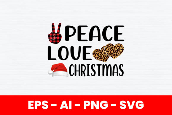 Peace Love Christmas TShirt Funny Christ Graphics & Crafts