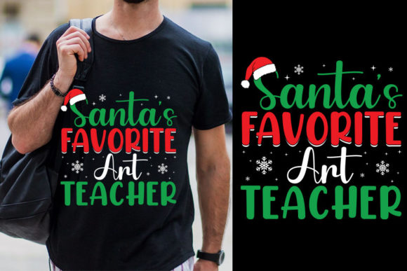Santa’s Favorite Art Teacher T Shirt: Graphics & Crafts for Content Creators