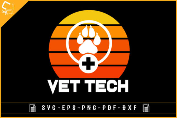 Vintage Vet Tech SVG for Graphics and Crafts